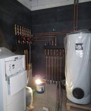 Монтаж газовой системы отопления на основе внутрипольных конвекторов